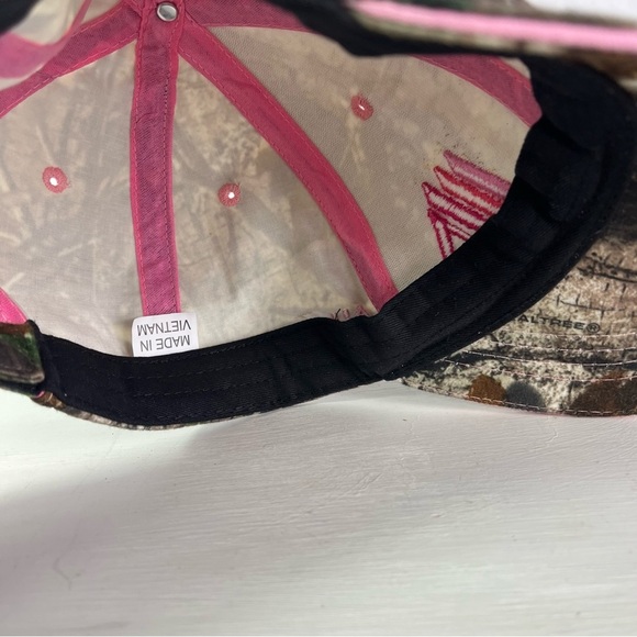 Team Realtree hunting orange & camouflage accents adjustable  women’s caps - Picture 9 of 13